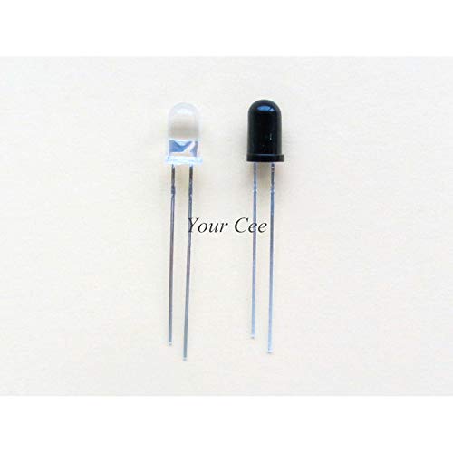 DIYElectronic 10pairs LED 5mm 940nm IR Infrared Emitting & Receiving Diode Round Tube Light