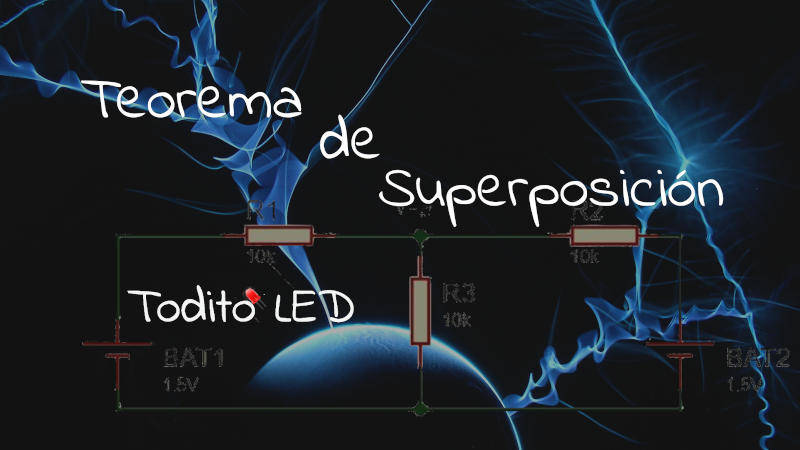 Teorema de superposición, análisis de circuitos y ejercicios resueltos.