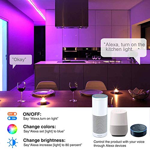 Gizmozs LED Strip, led Lights, LED Lights with Kit, Smart Phone Controlled Light Strip, Wireless, WiFi 5050, Works with Android and iOS System, Alexa, Google Assistant, 32.8ft / 10M (2x5M)