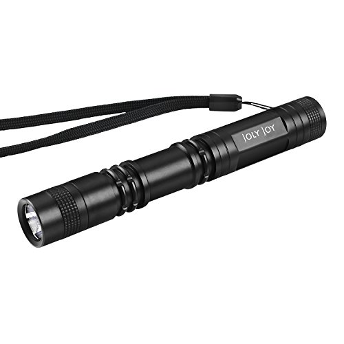 Joly Joy Small Tactical Flashlight, 5 Light Modes for Camping and Hiking, Aluminum LED Torch IP65 Water-Resistant, Long Life CREE LED, 2xAA Battery Powered (Not Included)