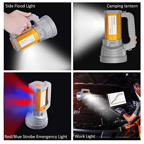 Linterna reflector LED manual ultra brillante y recargable de alta potencia